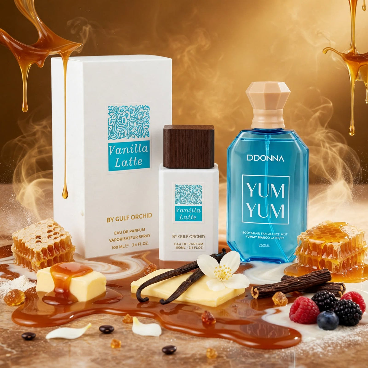 Duo Gourmand Intense : Eau de Parfum Vanilla Latte & Brume Yum Yum D'DONNA