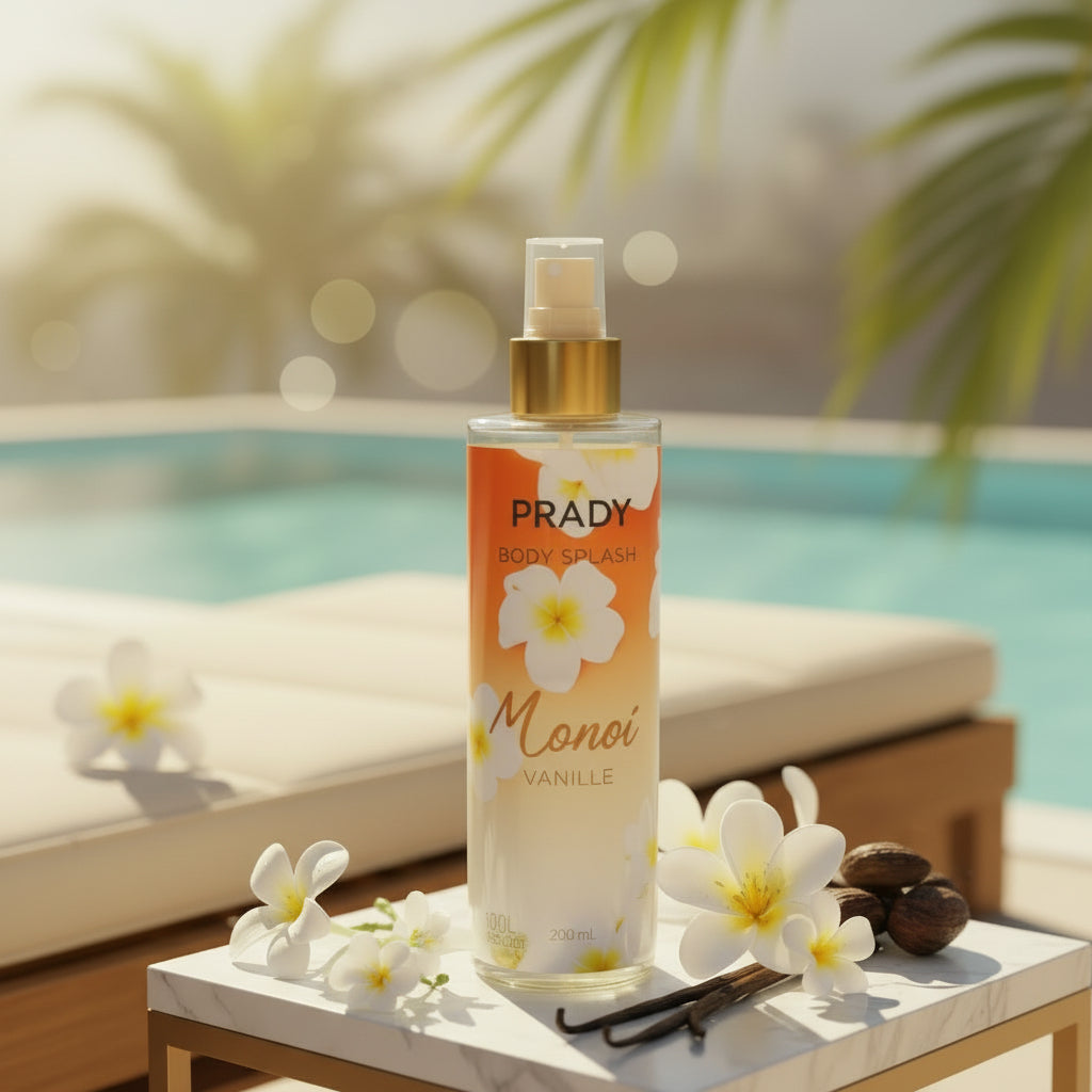 Brume Corps & Cheveux Monoï Vanille 250ml – Prady