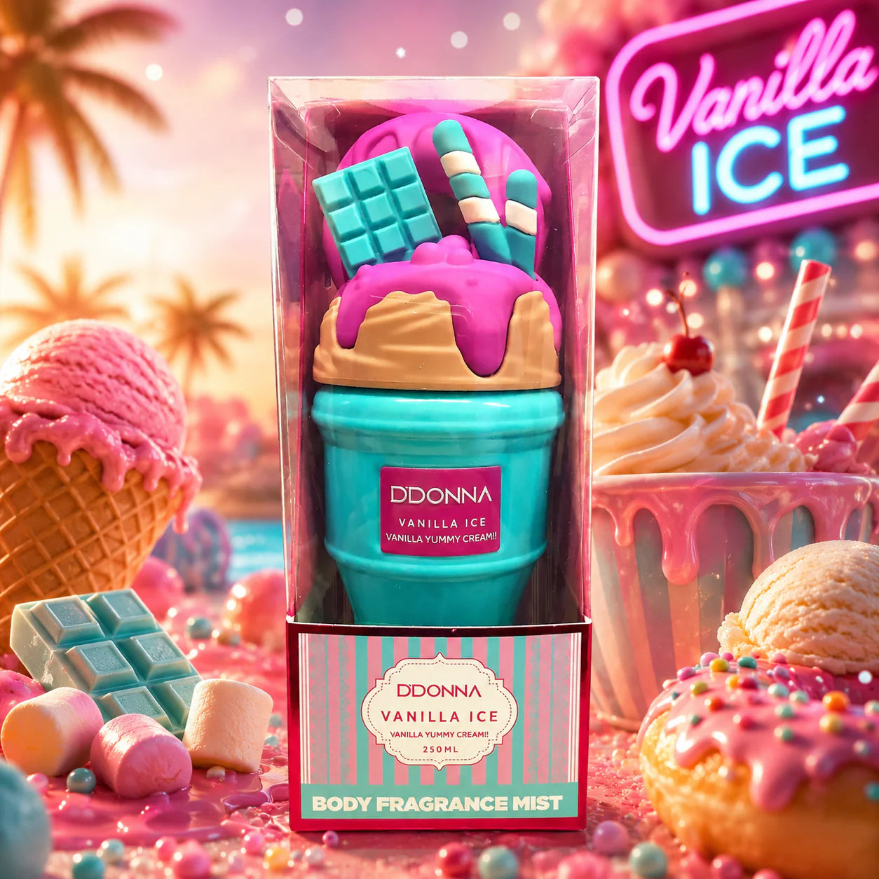Vanilla Ice (Yummy Cream) - Brume Parfumée Corps & Cheveux –  par D'DONNA