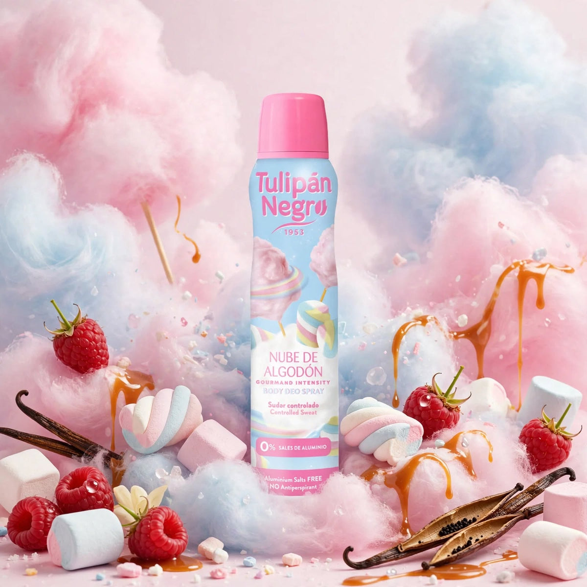 Déodorant Spray Corps Tulipan Negro – Nube de Algodón / Barbe à Papa (200 ml)