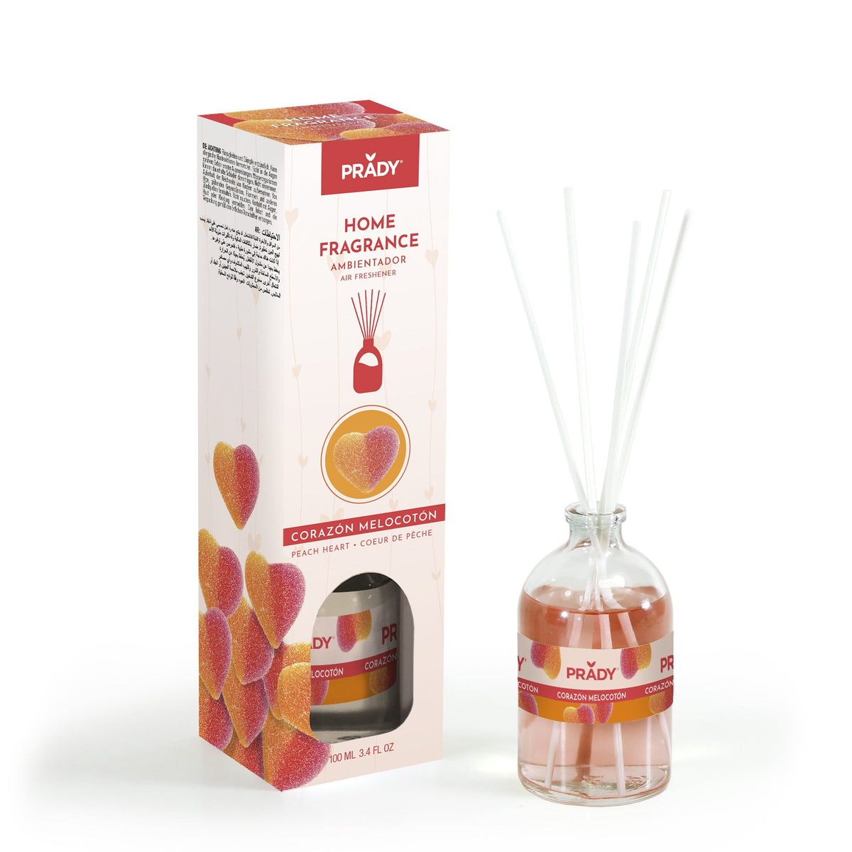 Diffuseur d’Ambiance Mikado Prady – Cœur de Pêche (100 ml)