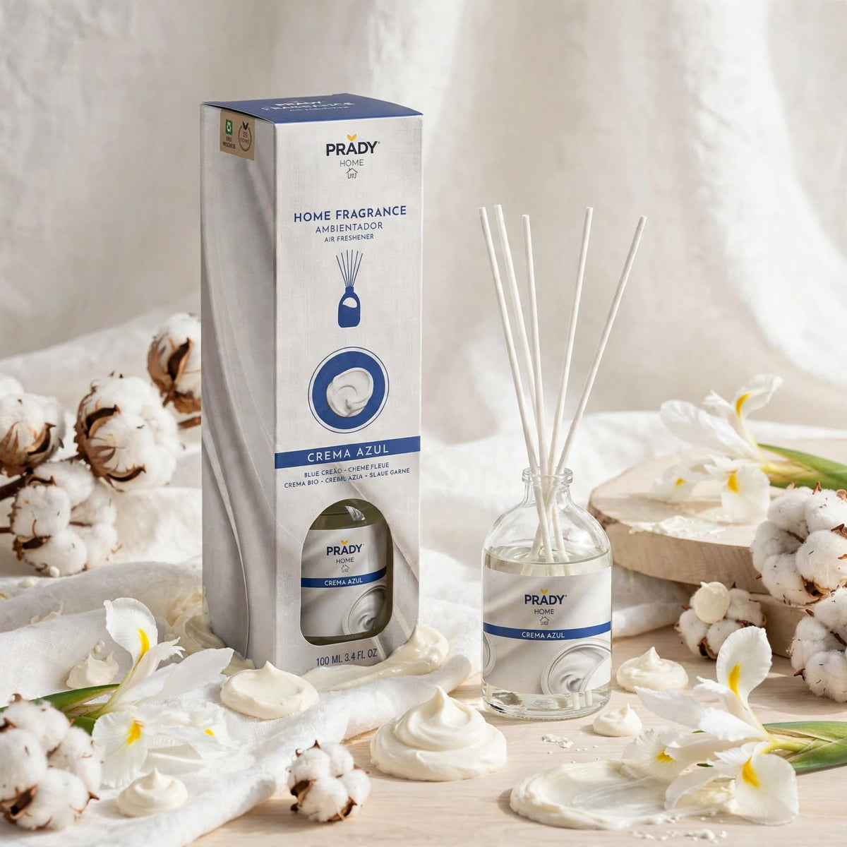 Diffuseur d’Ambiance Mikado Prady – Crema Azul / Crème Bleue (100 ml)