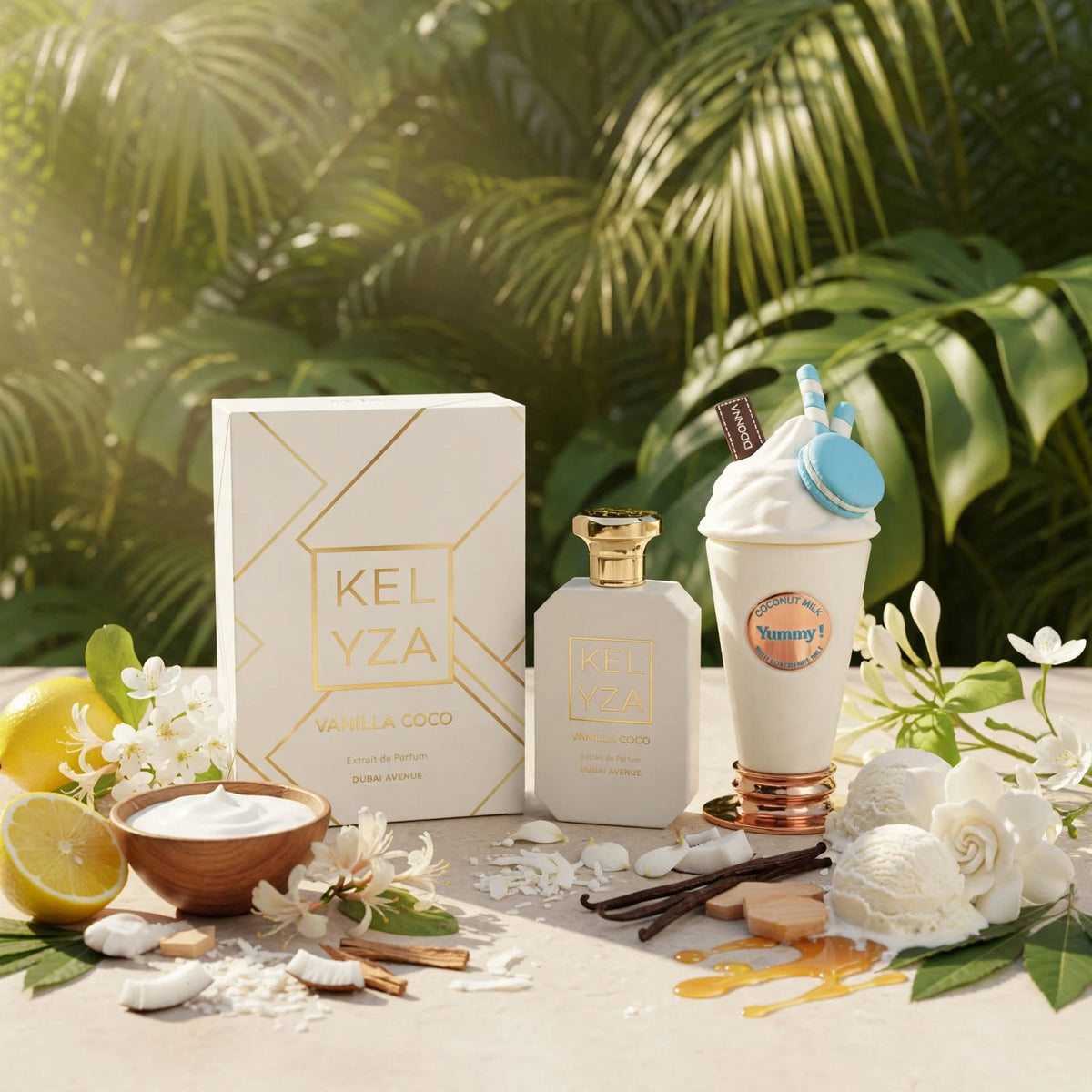 Duo Tropical Coconut : Extrait de Parfum KELYZA & Brume Parfumée D'DONNA