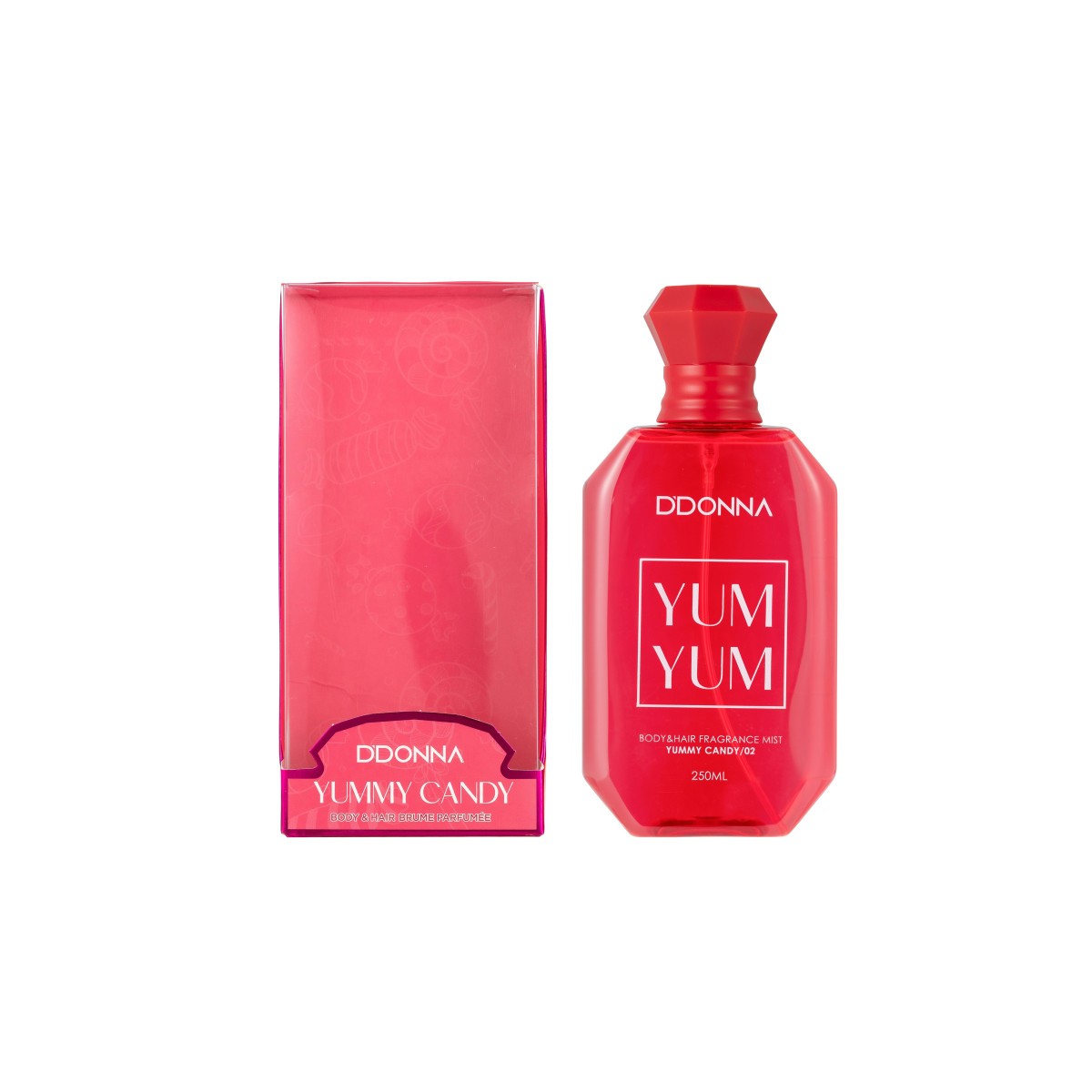 Brume Parfumée Corps & Cheveux D’Donna – Yum Yum Candy (250ml)