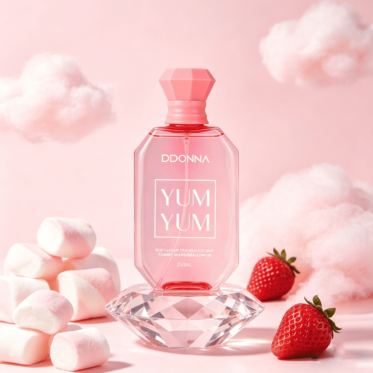 Brume Parfumée Corps & Cheveux D’Donna – Yum Yum Marshmallow (250ml)