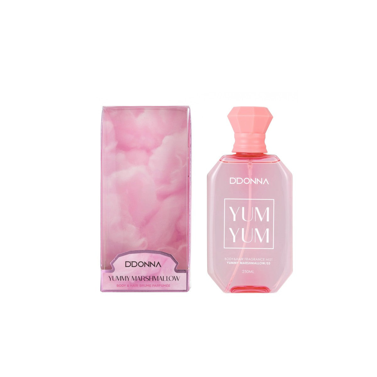 Brume Parfumée Corps & Cheveux D’Donna – Yum Yum Marshmallow (250ml)