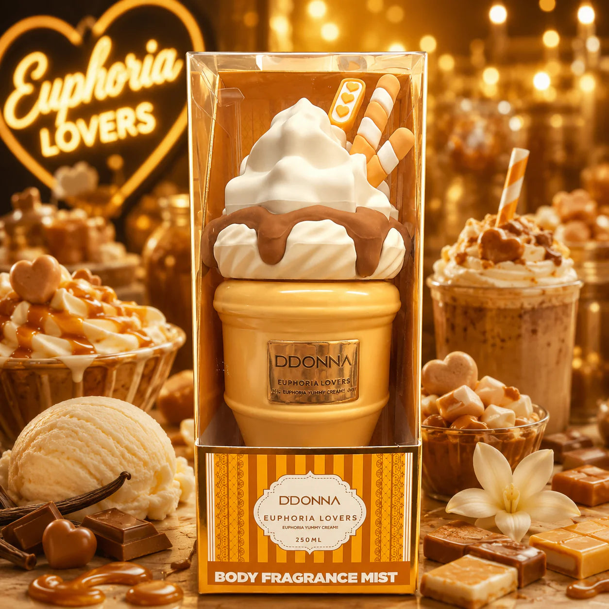 Euphoria Lovers (Gamme Yummy Cream) - Brume Parfumée Corps & Cheveux –  par D'DONNA