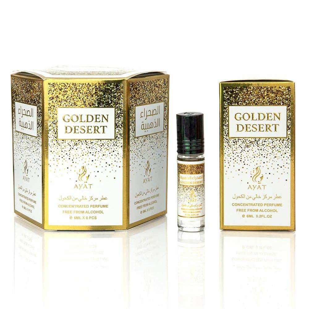 Huile Parfumée GOLDEN DESERT - AYAT 6ml Sans Alcool