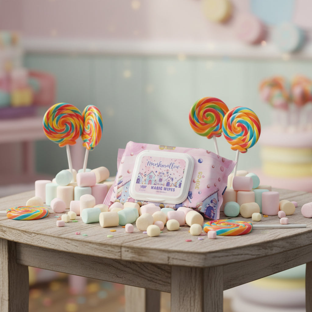 Lingettes visage et corps Marshmallow Blush Momin