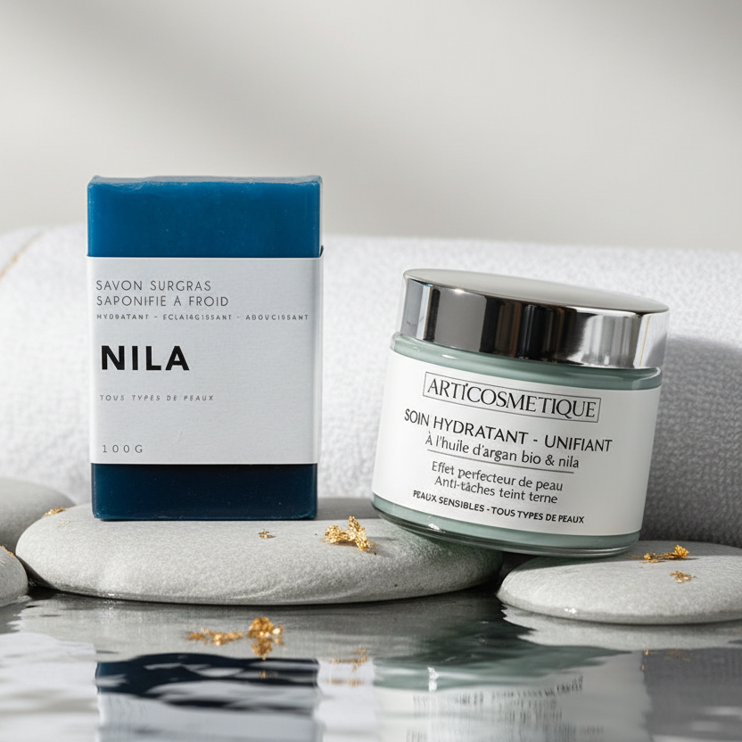 Lot savon 100 gr et crème 50 ml au Nila