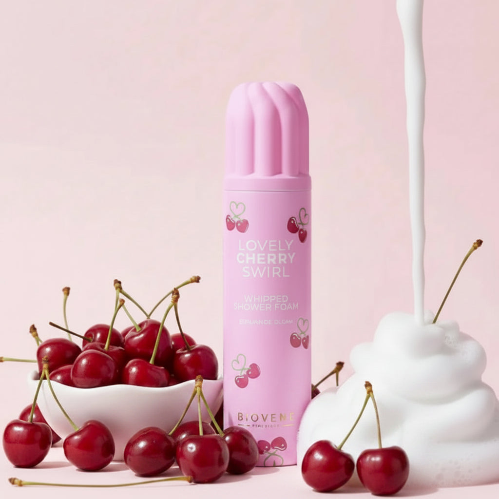 Mousse de Douche Fouettée Lovely Cherry Swirl – Biovène (250 ml)