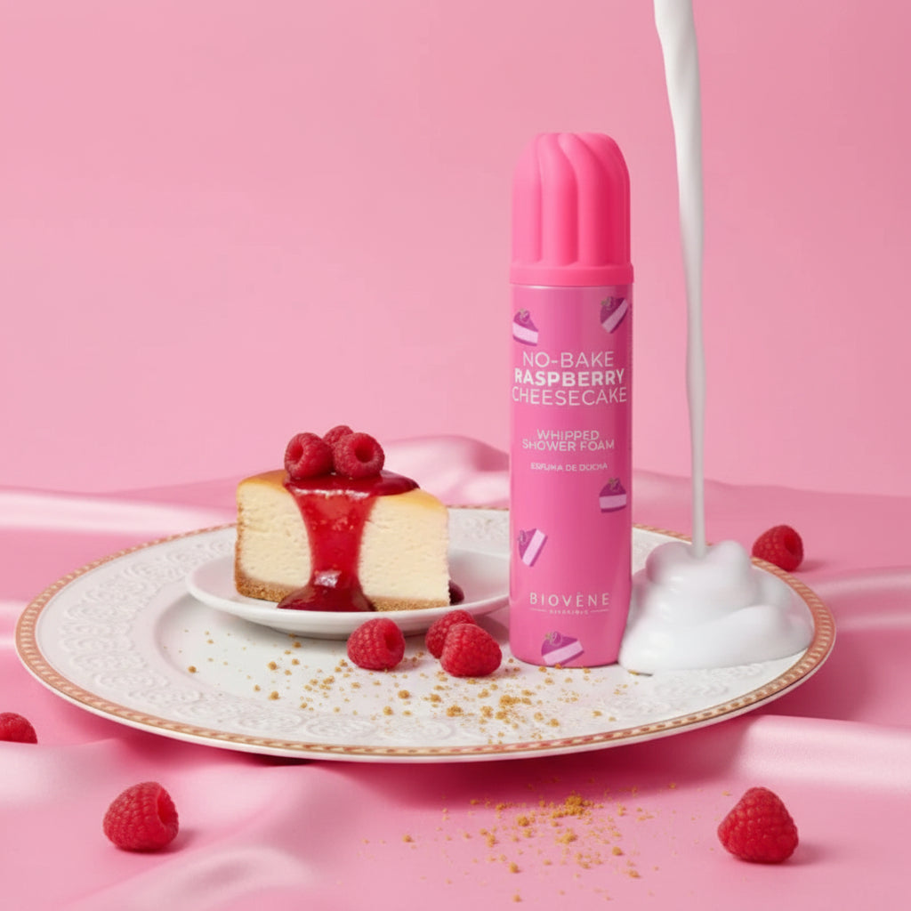 Mousse de Douche Fouettée No-Bake Raspberry Cheesecake – Biovène (250 ml)