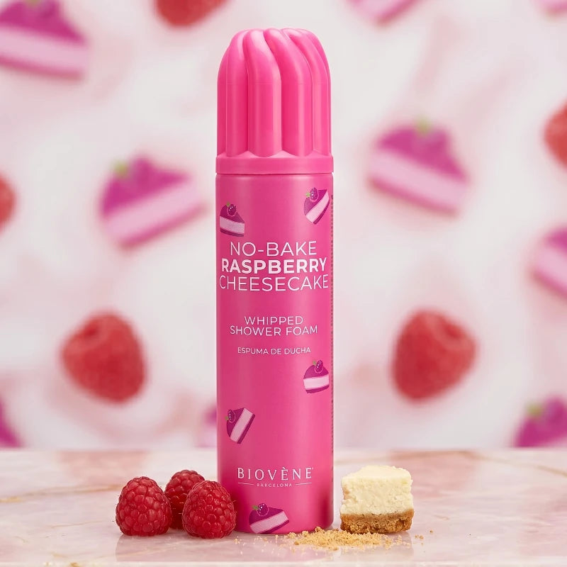 Mousse de Douche Fouettée No-Bake Raspberry Cheesecake – Biovène (250 ml)