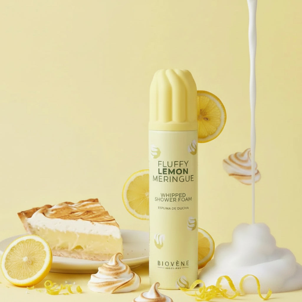 Mousse de Douche Fouettée Fluffy Lemon Meringue – Biovène (250 ml)