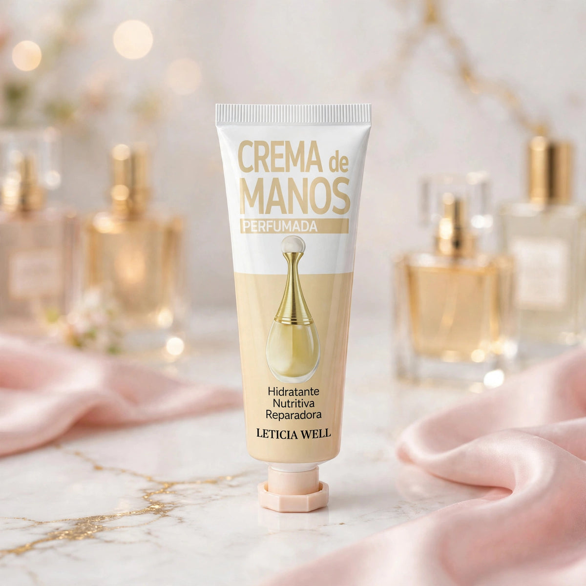 Crème pour les Mains Parfumée Leticia Well (Hydratante, Nutritive & Réparatrice)