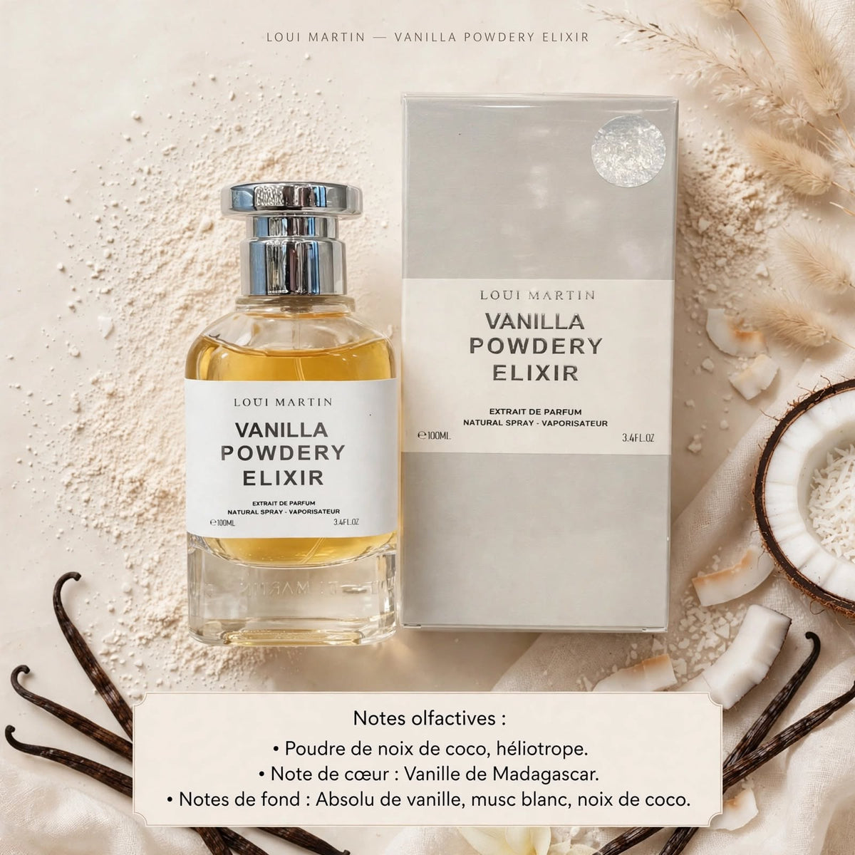 Vanilla Powdery Elixir Loui Martin 100ml — (Extrait de Parfum)