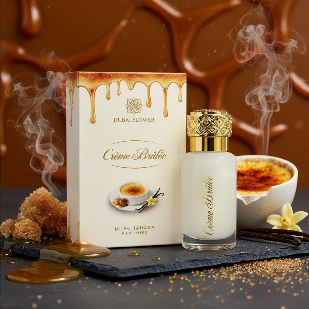 Musc Intime Tahara Crème Brûlée - Dubai Flower (12ml) – Parfum Gel Gourmet Sans Alcool