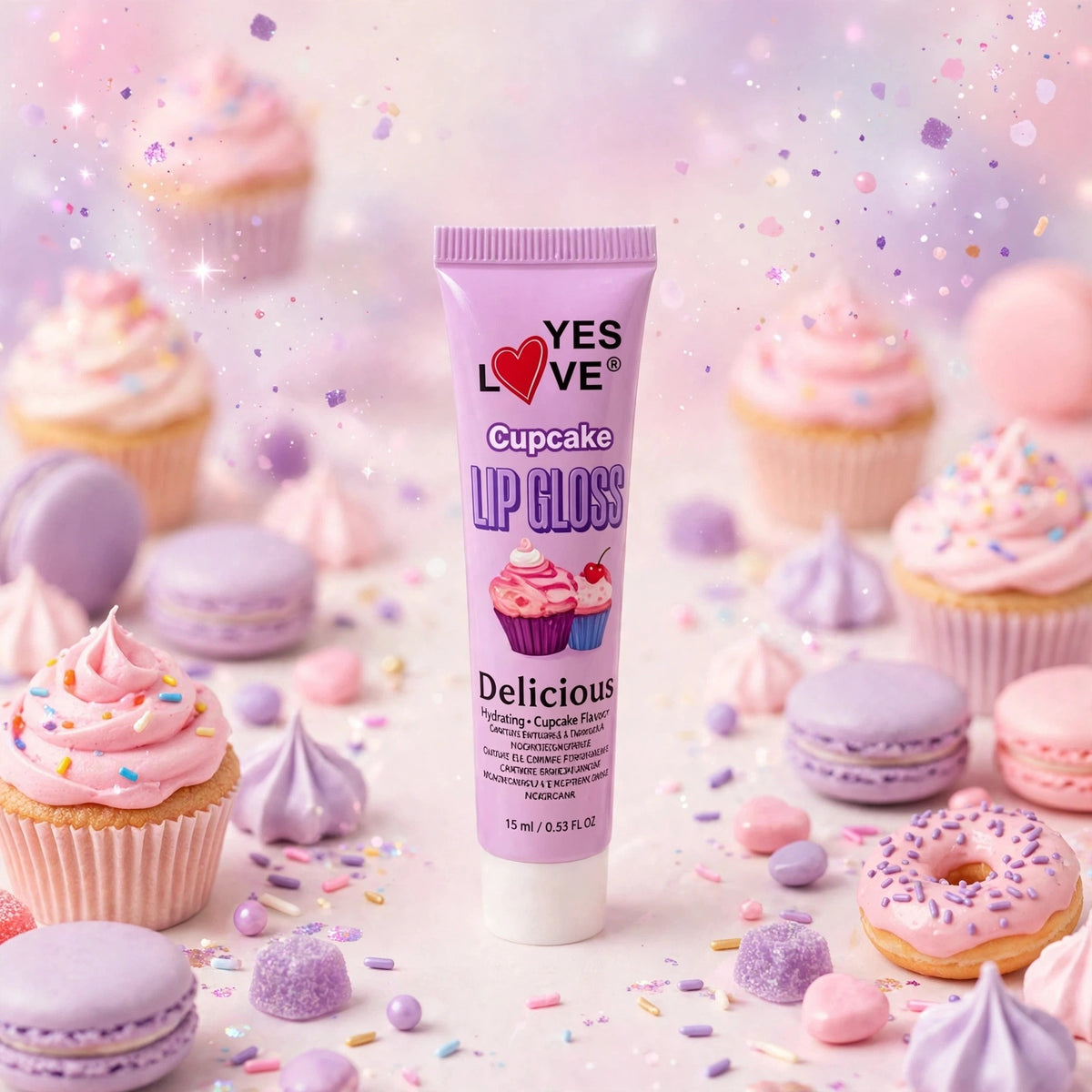 Lip Gloss Hydratant et Gourmand YES LOVE – Collection "Delicious"