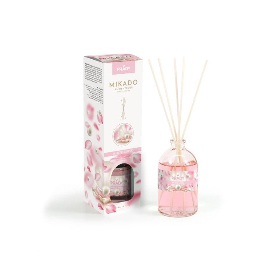 Diffuseur de Parfum d'Ambiance Mikado PRADY – Musc Blanc (White Musk) - 100 ml