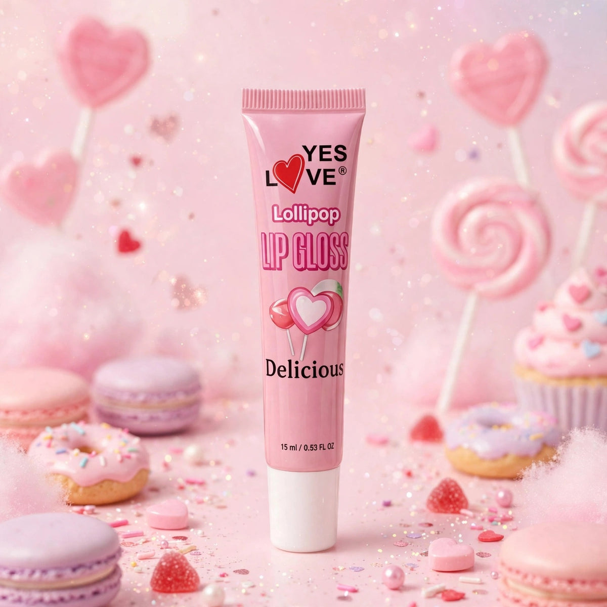 Lip Gloss Hydratant et Gourmand YES LOVE – Collection "Delicious"