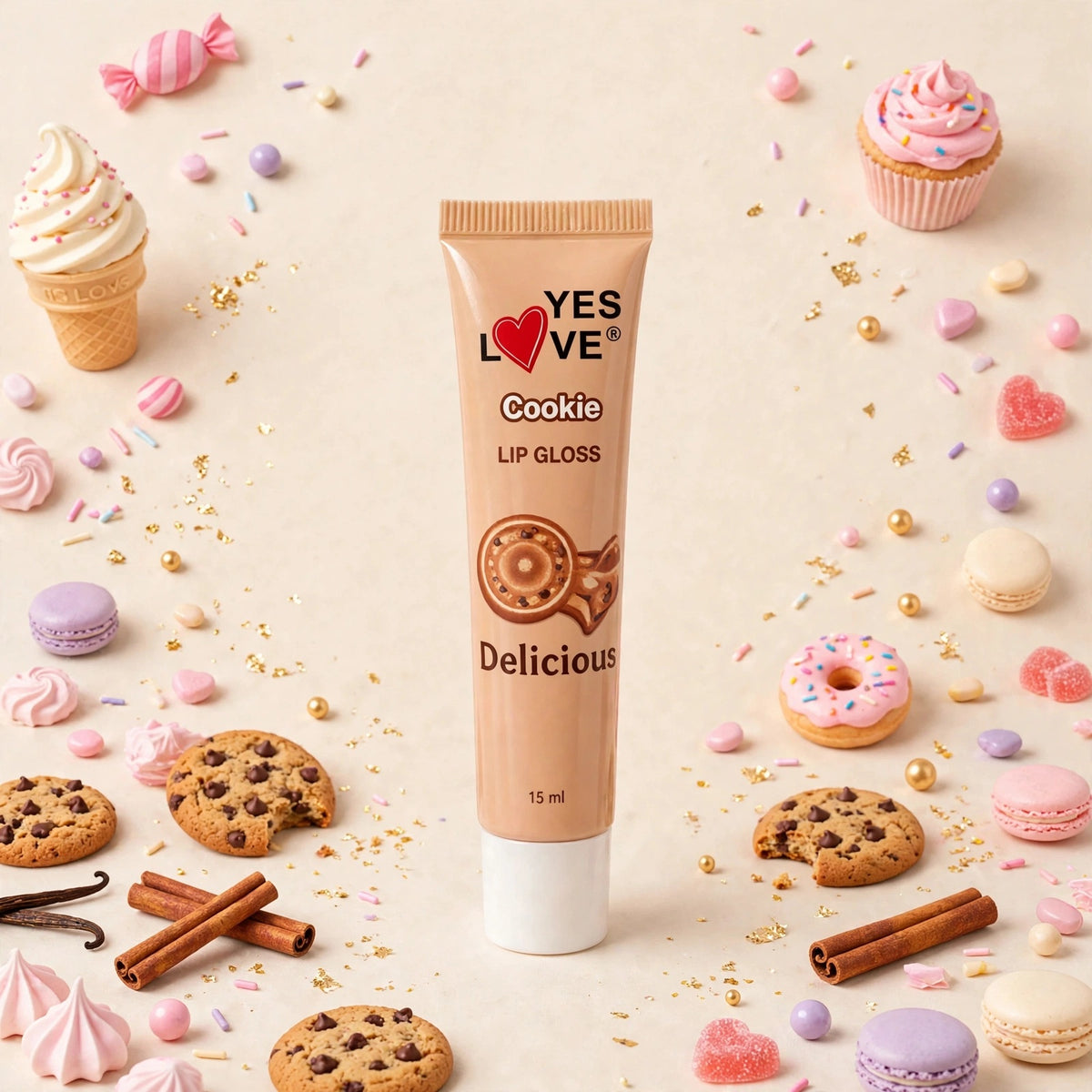 Lip Gloss Hydratant et Gourmand YES LOVE – Collection "Delicious"