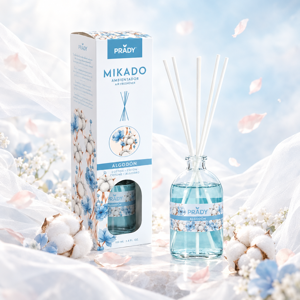 Diffuseur de Parfum d'Ambiance Mikado PRADY – Fleur de Coton (Algodón) - 100 ml