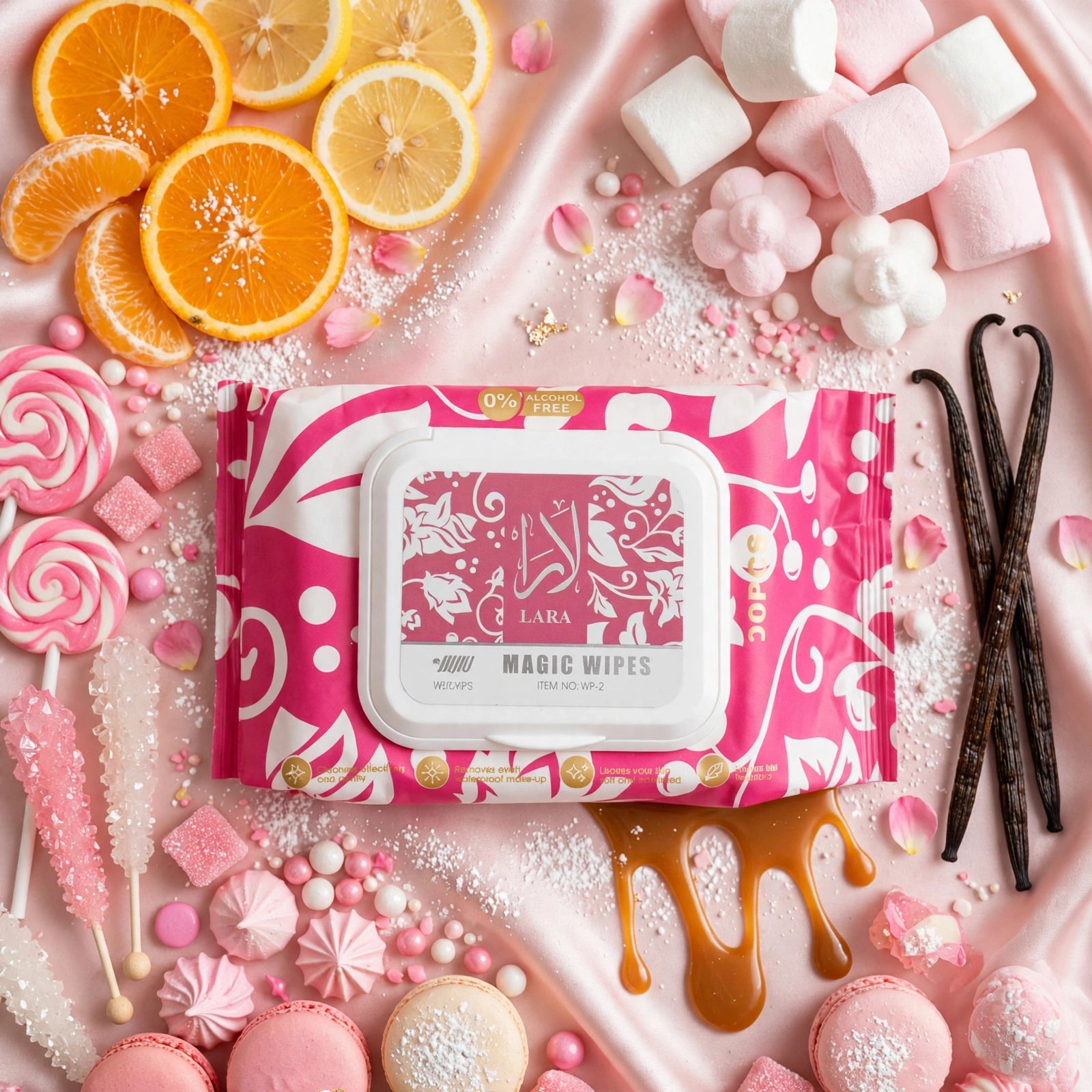Lingettes Parfumées Magic Wipes Lara Candy – Momin (30 pièces)