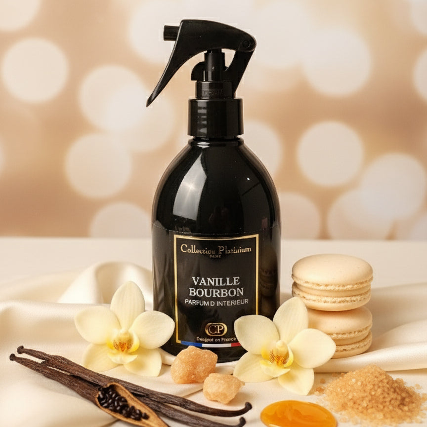 Spray d'intérieur Vanille Bourbon Collection Platinium 250 ml